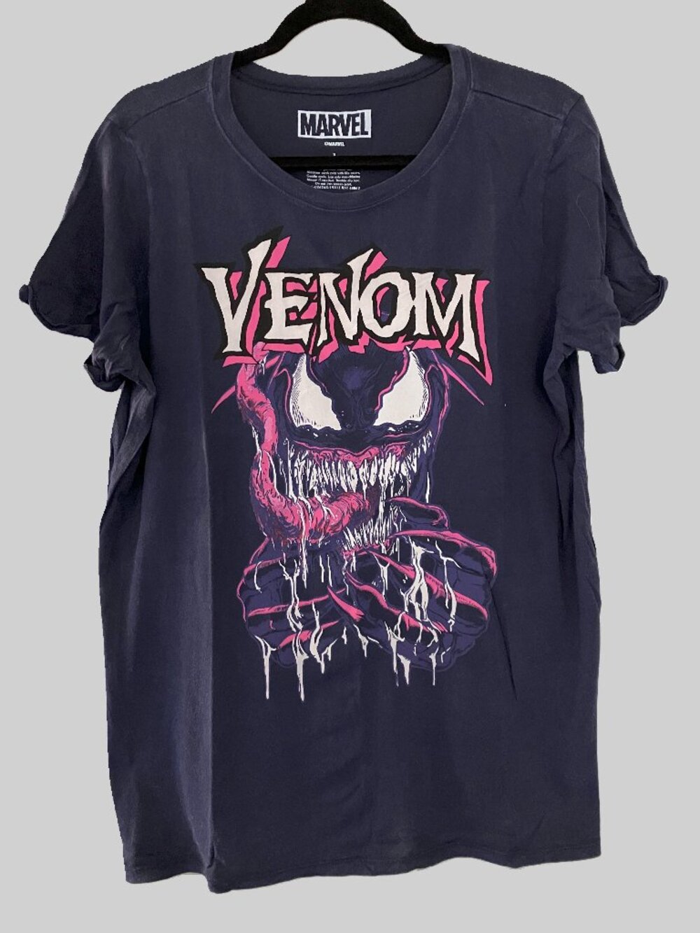 Torrid Size 1 (14-16) MARVEL Venom Graphic Tee-Shirt Short Rolled Sleeve